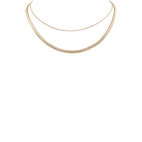 Herringbone Chain Layered Necklace