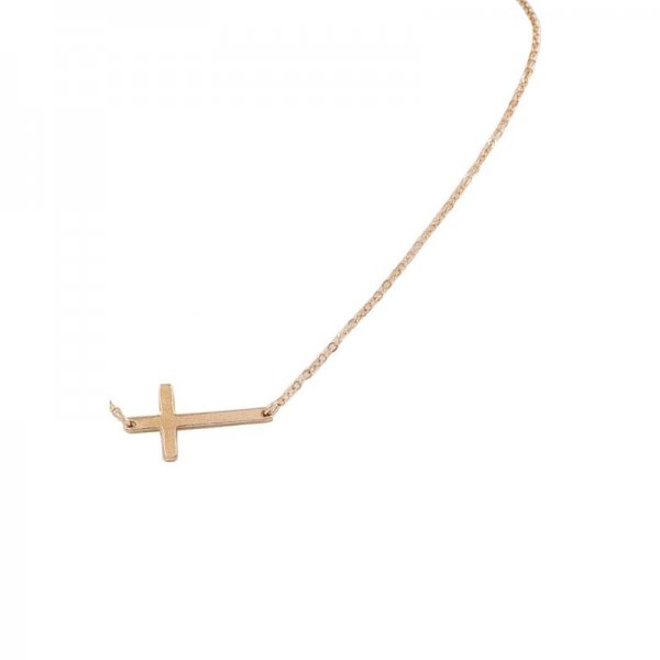 Metal Cross Pendant Necklace Set