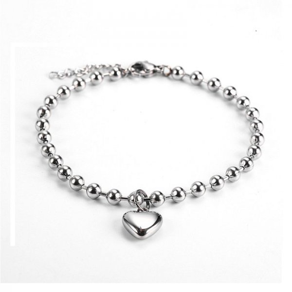 Heart Charm Beaded Bracelet