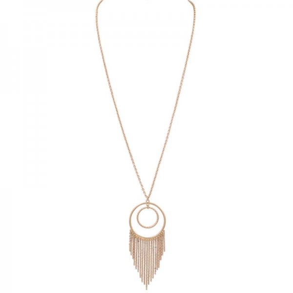 Ring Tassel Pendant Necklace