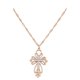 Cross Pendant Twisted Chain Necklace