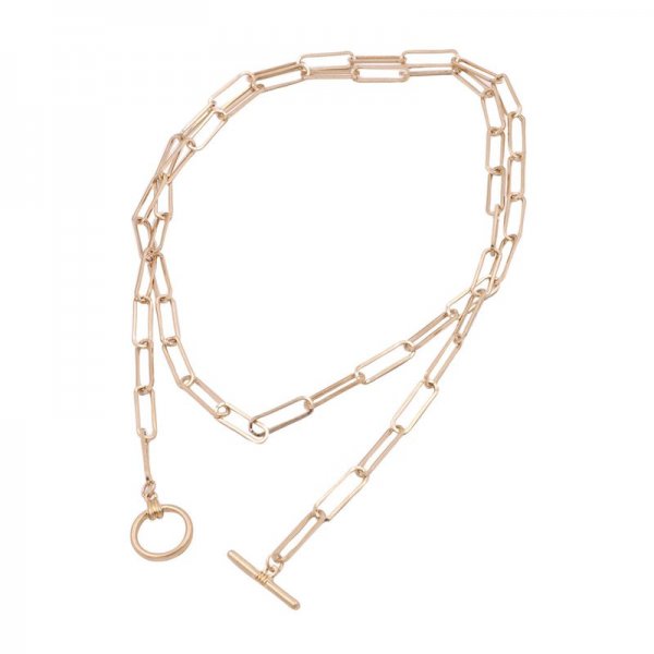 Metal Paperclip Chain Necklace