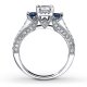 Diamond/Sapphire Ring 1 ct tw Princess-cut 14K White Gold