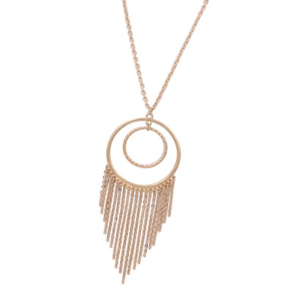 Ring Tassel Pendant Necklace