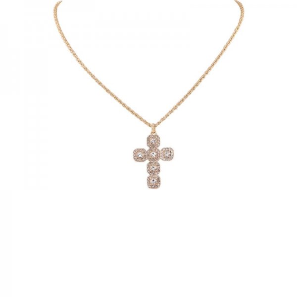 Rhinestone Cross Pendant Necklace